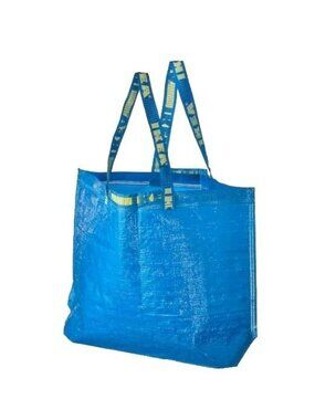 IKEA Tote Bags Shopping Bags Reuseable Blue Set of 2 Frakata 10 Gallons JJ2111